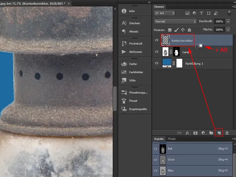 Photoshop-Composing - Das Orakel des Meeres - Teil 03: Lampe freistellen
