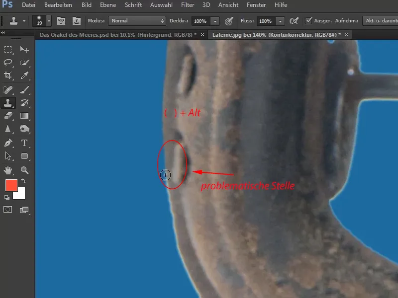Photoshop-Composing - Das Orakel des Meeres - Teil 03: Lampe freistellen