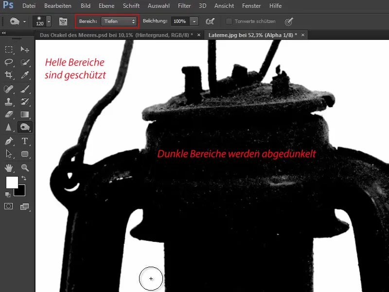 Photoshop-Composing - Das Orakel des Meeres - Teil 03: Lampe freistellen