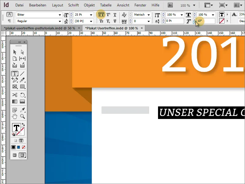 Plakat gestalten in Adobe InDesign - Teil 3: Texte einpflegen