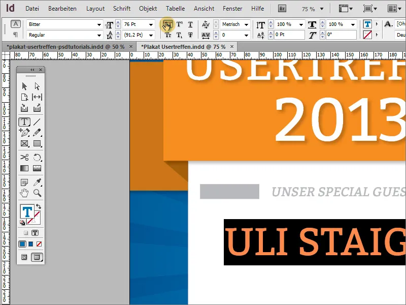 Plakat gestalten in Adobe InDesign - Teil 3: Texte einpflegen