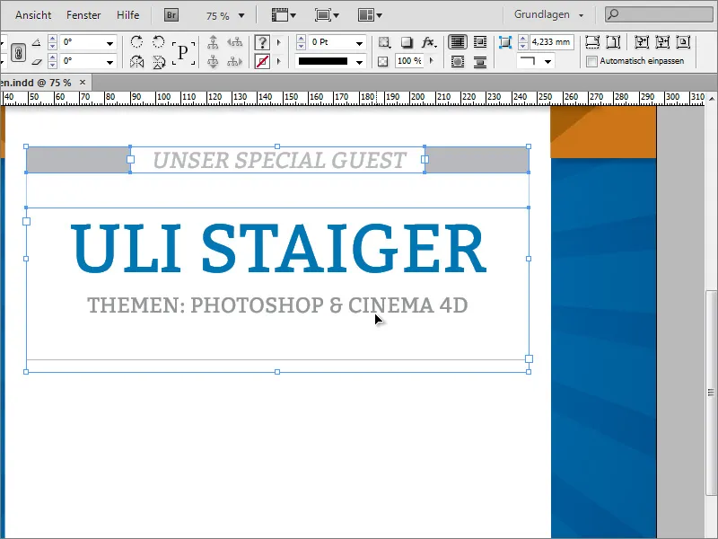 Plakat gestalten in Adobe InDesign - Teil 3: Texte einpflegen