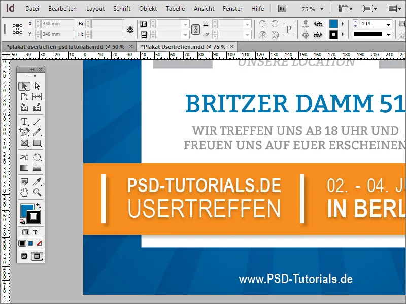Plakat gestalten in Adobe InDesign - Teil 3: Texte einpflegen