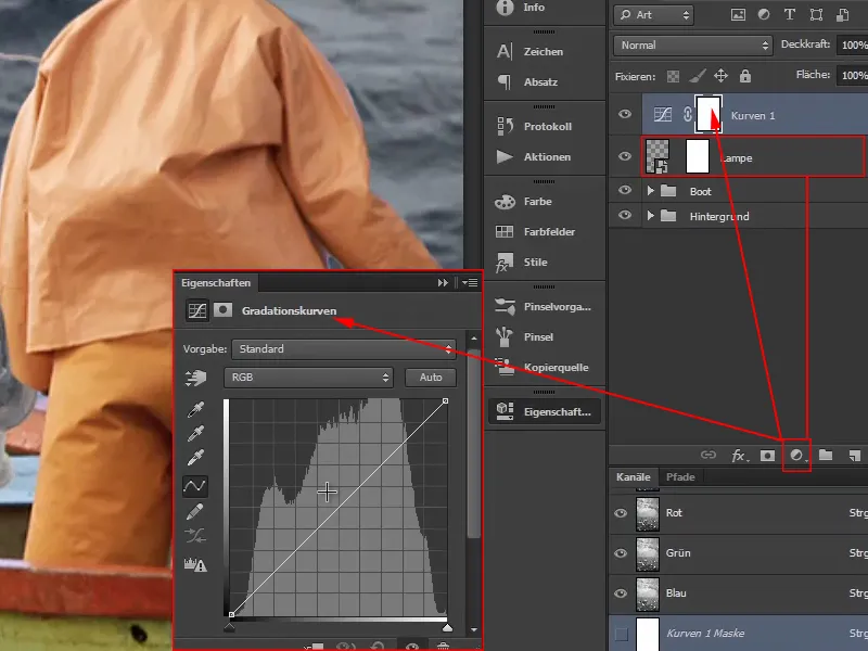 Photoshop-Composing - Das Orakel des Meeres - Teil 04: Lampe freistellen und zum Leuchten bringen
