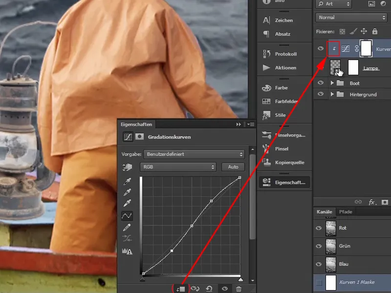 Photoshop-Composing - Das Orakel des Meeres - Teil 04: Lampe freistellen und zum Leuchten bringen