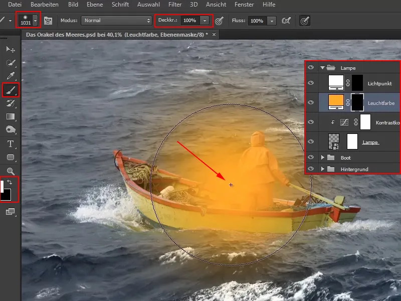 Photoshop-Composing - Das Orakel des Meeres - Teil 04: Lampe freistellen und zum Leuchten bringen