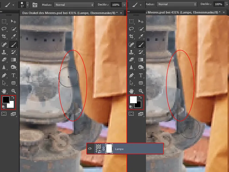 Photoshop-Composing - Das Orakel des Meeres - Teil 04: Lampe freistellen und zum Leuchten bringen