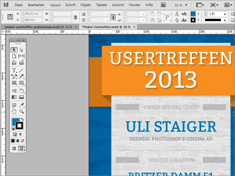 Plakat gestalten in Adobe InDesign - Teil 4: QR-Code und Texturen erstellen