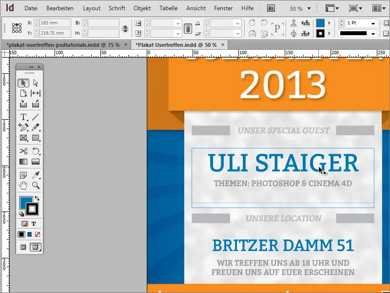 Plakat gestalten in Adobe InDesign - Teil 4: QR-Code und Texturen erstellen