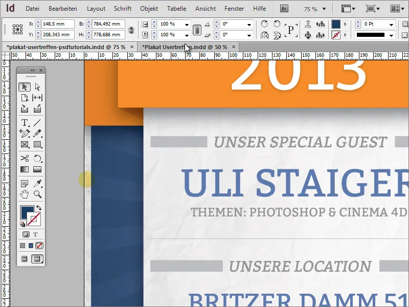 Plakat gestalten in Adobe InDesign - Teil 4: QR-Code und Texturen erstellen