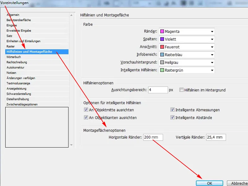 Tipps & Tricks zu Adobe InDesign: Montagefläche vergrößern