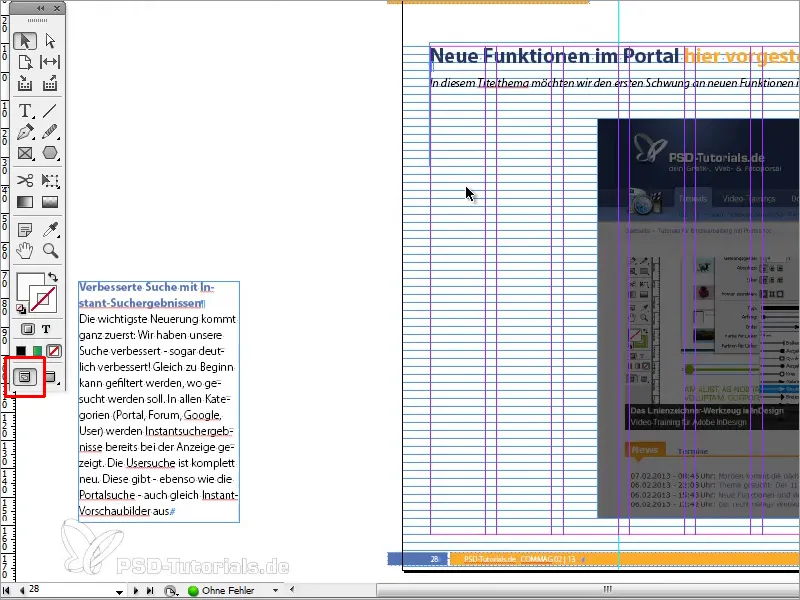 Tipps & Tricks zu Adobe InDesign: Montagefläche vergrößern