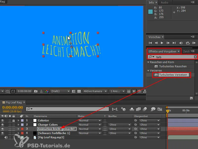 Animation leicht gemacht: Das Textflackern