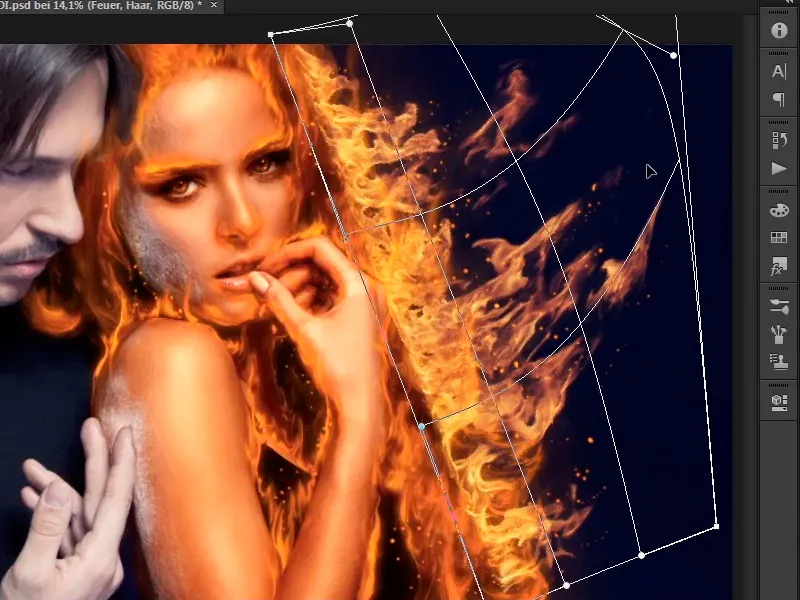 Photoshop-Composing - Feuer und Eis - Teil 07: Echtes Feuer im Bild platzieren