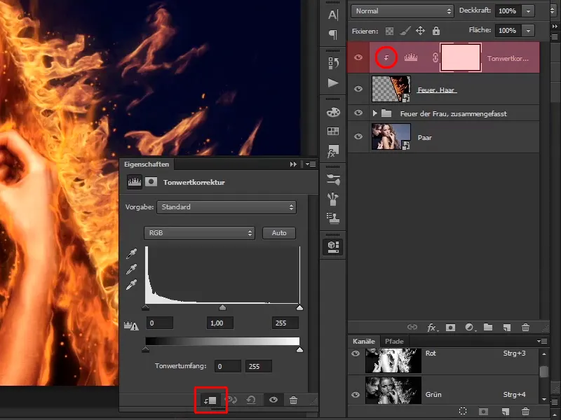 Photoshop-Composing - Feuer und Eis - Teil 07: Echtes Feuer im Bild platzieren