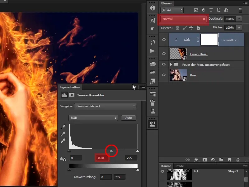 Photoshop-Composing - Feuer und Eis - Teil 07: Echtes Feuer im Bild platzieren