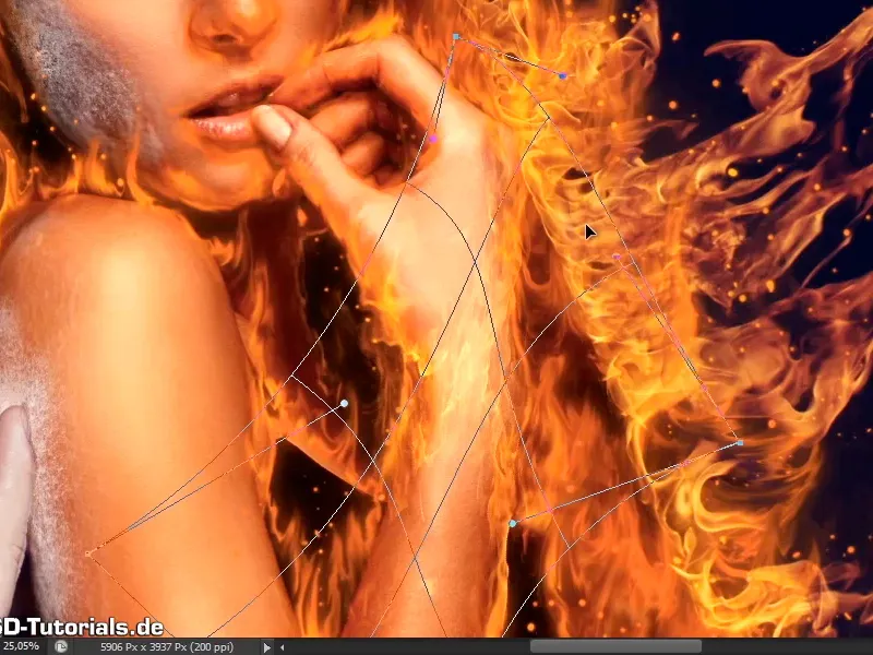 Photoshop-Composing - Feuer und Eis - Teil 07: Echtes Feuer im Bild platzieren