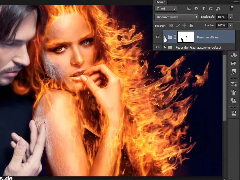 Photoshop-Composing - Feuer und Eis - Teil 07: Echtes Feuer im Bild platzieren