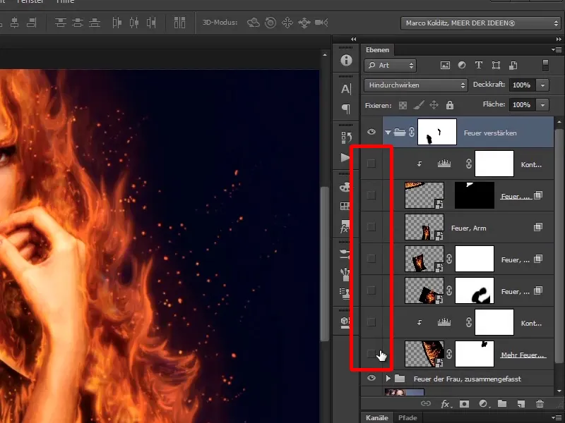 Photoshop-Composing - Feuer und Eis - Teil 07: Echtes Feuer im Bild platzieren