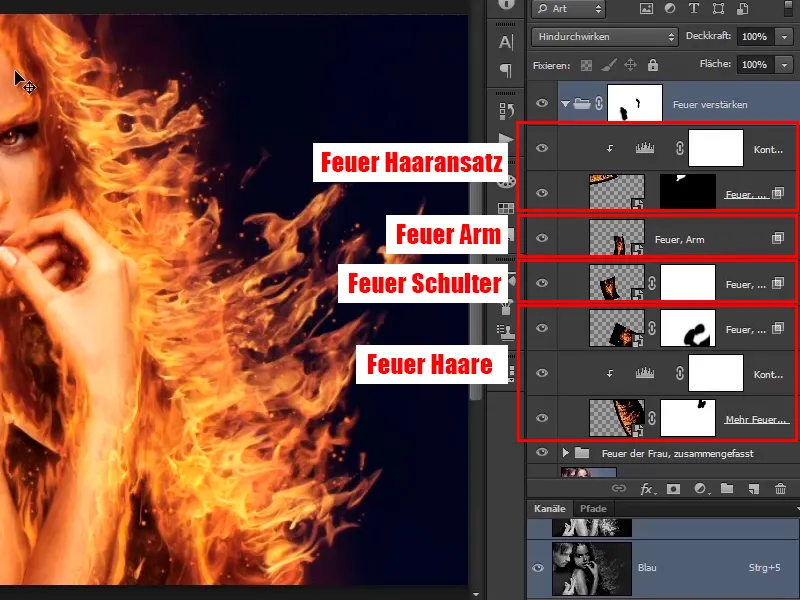 Photoshop-Composing - Feuer und Eis - Teil 07: Echtes Feuer im Bild platzieren