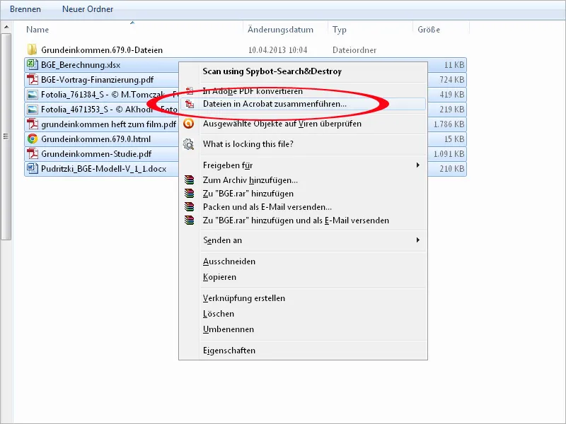 Dateien zusammenführen mit Acrobat Dateien zusammenführen mit Acrobat