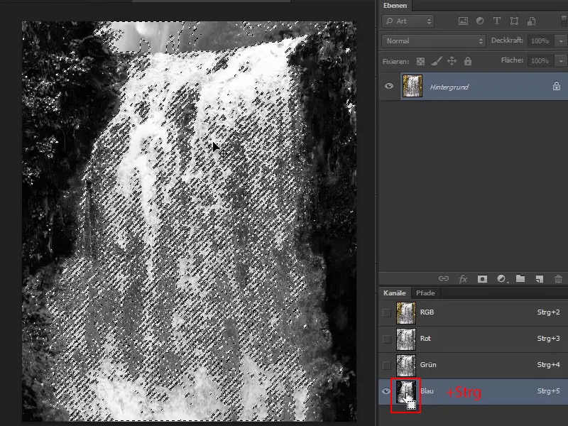 Photoshop-Composing - Das Orakel des Meeres - Teil 08: Wasserfall freistellen und platzieren