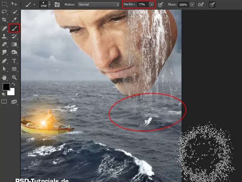 Photoshop-Composing - Das Orakel des Meeres - Teil 08: Wasserfall freistellen und platzieren