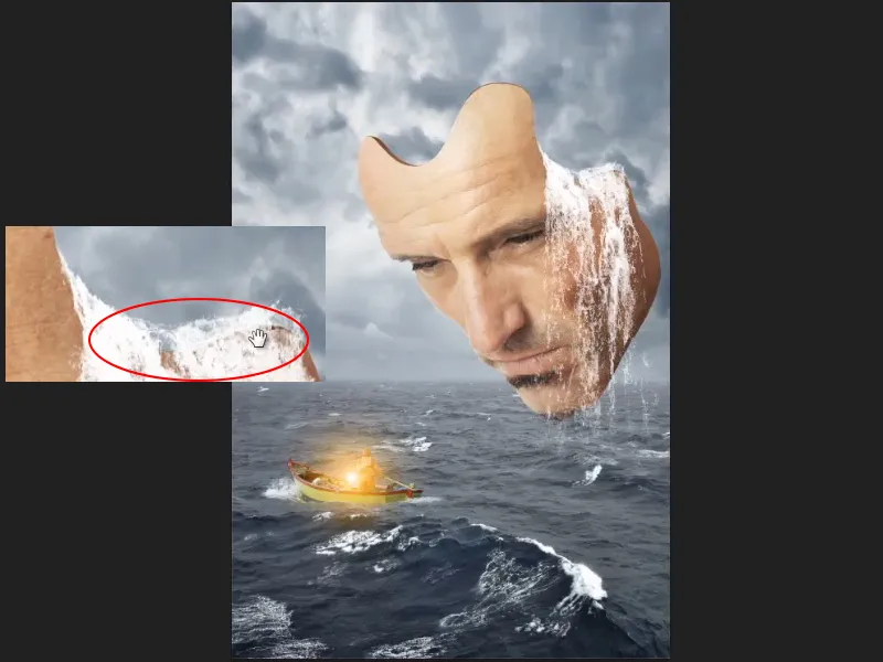 Photoshop-Composing - Das Orakel des Meeres - Teil 08: Wasserfall freistellen und platzieren