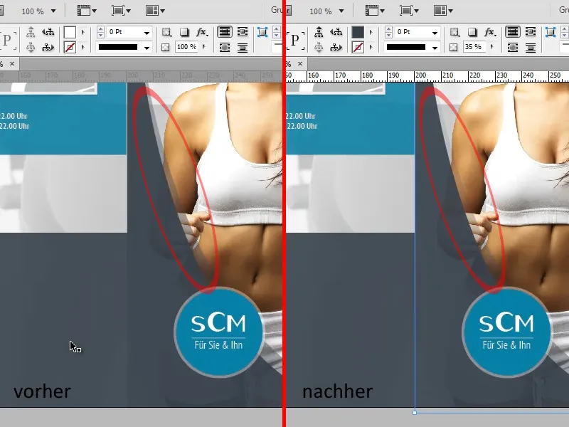 Flyerdesign im Faltformat am Beispiel eines Sportstudios/Fitnessstudios - Teil 4