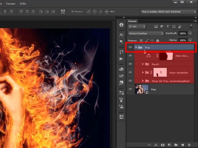 Photoshop-Composing - Feuer und Eis - Teil 09: Der eisige Look des Mannes