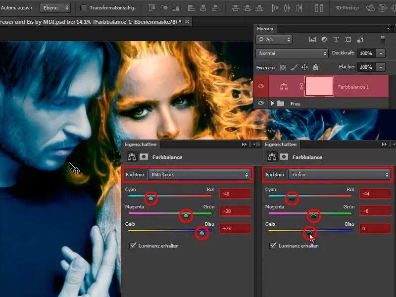 Photoshop-Composing - Feuer und Eis - Teil 09: Der eisige Look des Mannes