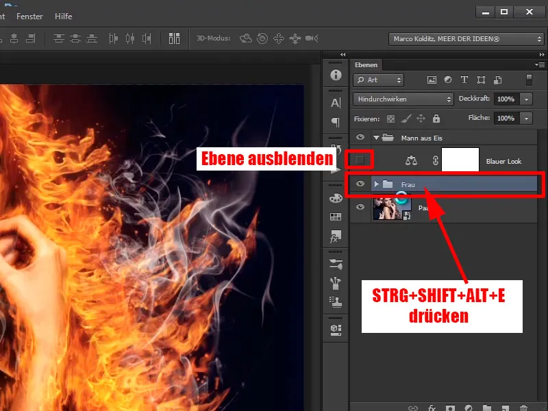 Photoshop-Composing - Feuer und Eis - Teil 09: Der eisige Look des Mannes