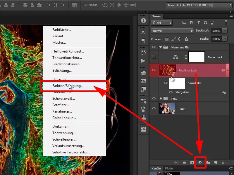 Photoshop-Composing - Feuer und Eis - Teil 09: Der eisige Look des Mannes