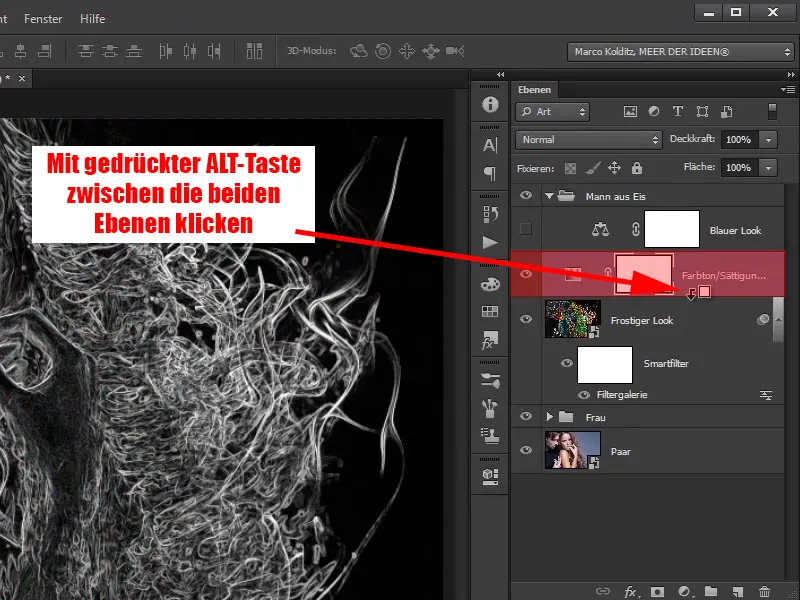 Photoshop-Composing - Feuer und Eis - Teil 09: Der eisige Look des Mannes