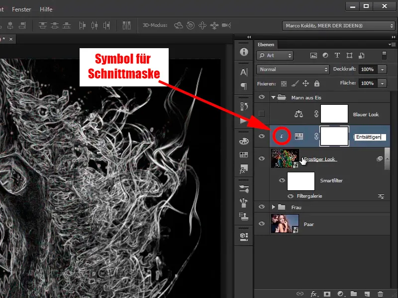 Photoshop-Composing - Feuer und Eis - Teil 09: Der eisige Look des Mannes