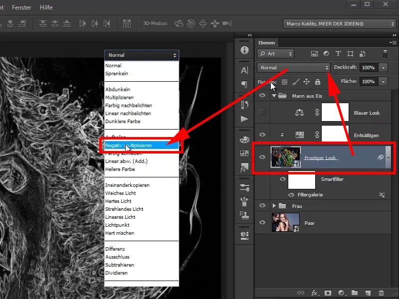 Photoshop-Composing - Feuer und Eis - Teil 09: Der eisige Look des Mannes