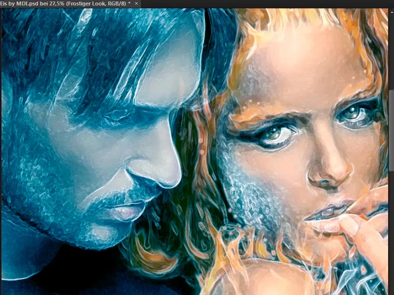 Photoshop-Composing - Feuer und Eis - Teil 09: Der eisige Look des Mannes