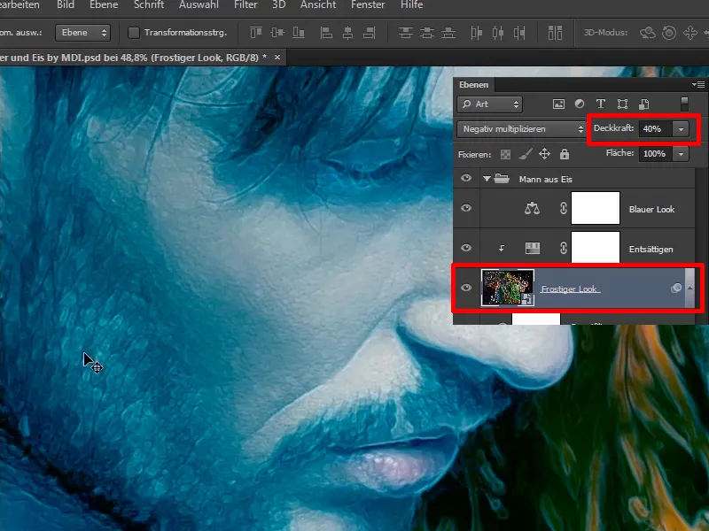 Photoshop-Composing - Feuer und Eis - Teil 09: Der eisige Look des Mannes