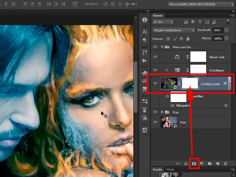 Photoshop-Composing - Feuer und Eis - Teil 09: Der eisige Look des Mannes