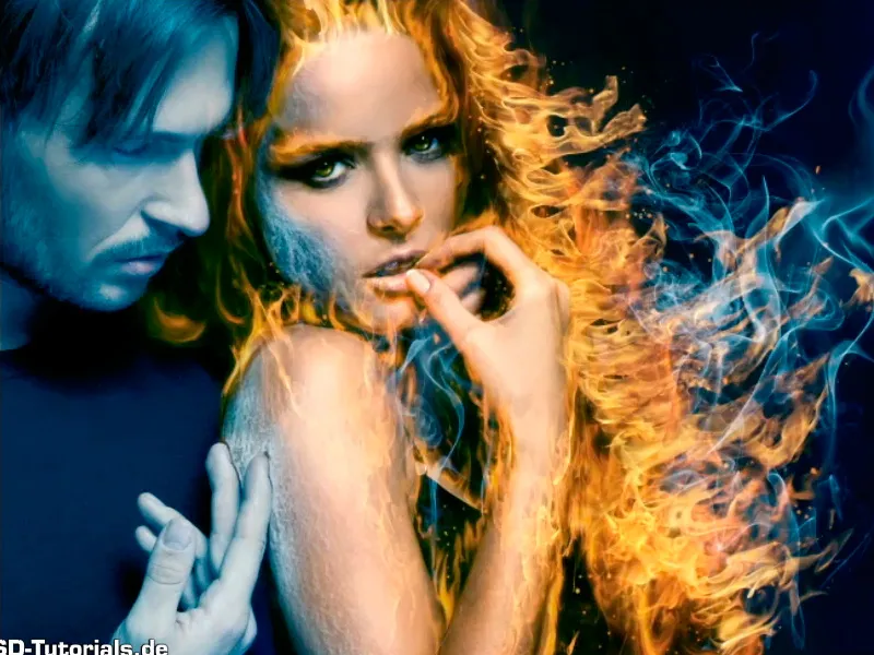 Photoshop-Composing - Feuer und Eis - Teil 09: Der eisige Look des Mannes