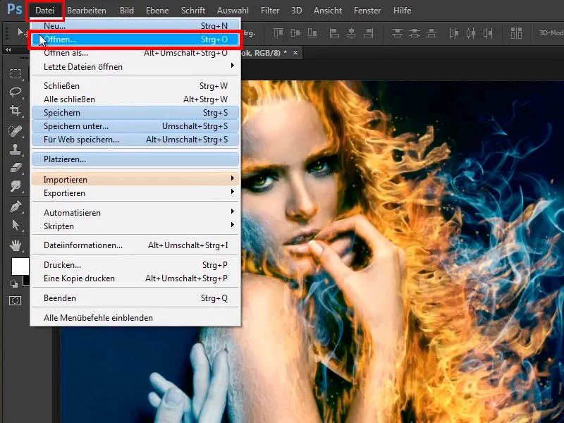 Photoshop-Composing - Feuer und Eis - Teil 09: Der eisige Look des Mannes