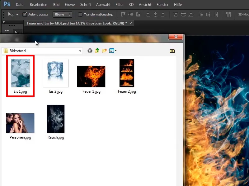 Photoshop-Composing - Feuer und Eis - Teil 09: Der eisige Look des Mannes