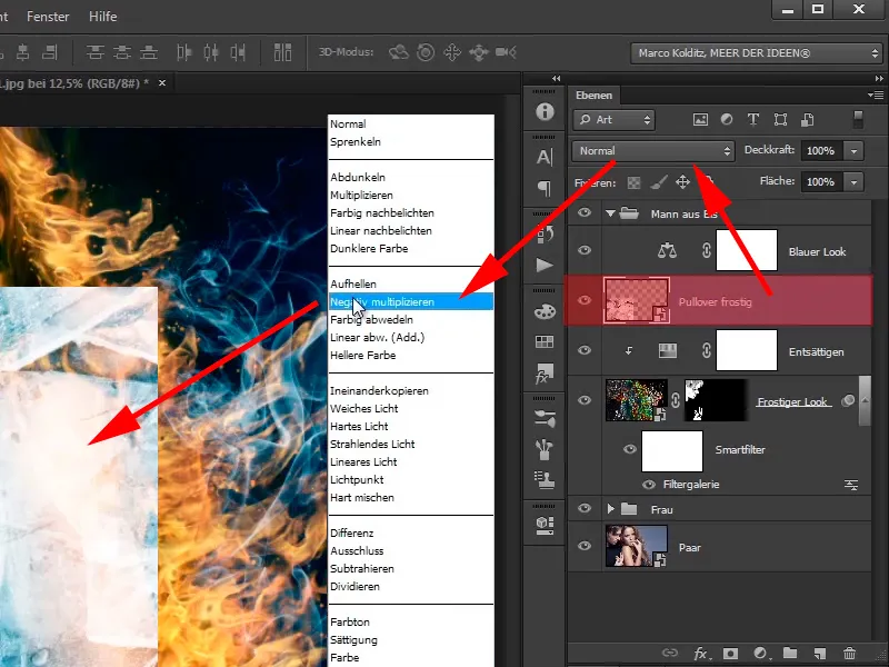 Photoshop-Composing - Feuer und Eis - Teil 09: Der eisige Look des Mannes