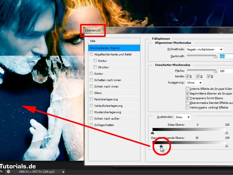 Photoshop-Composing - Feuer und Eis - Teil 09: Der eisige Look des Mannes