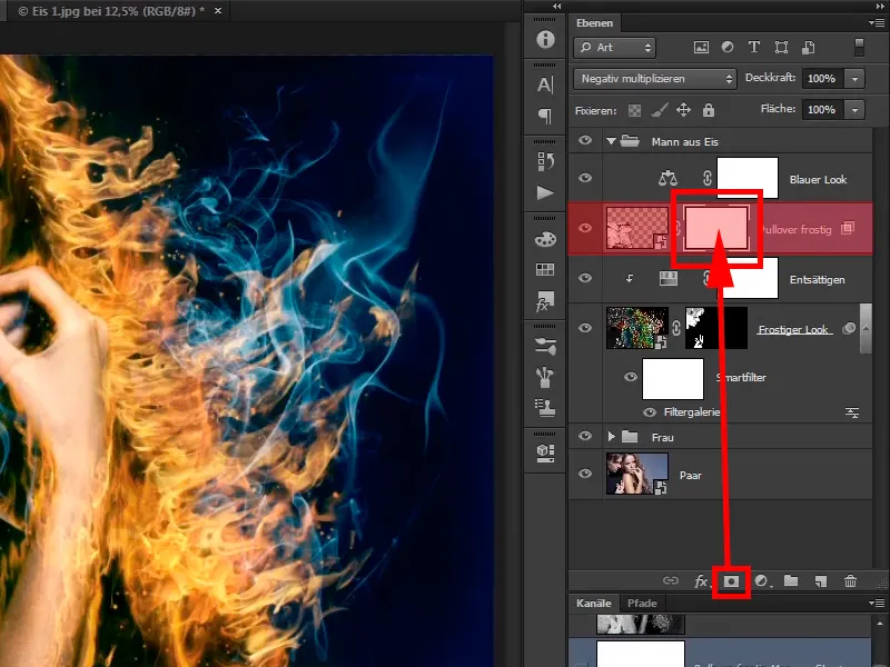 Photoshop-Composing - Feuer und Eis - Teil 09: Der eisige Look des Mannes