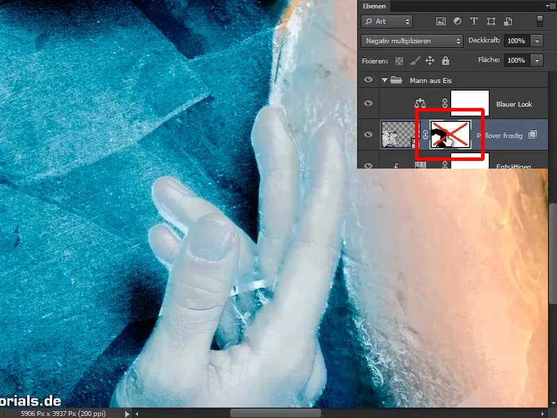 Photoshop-Composing - Feuer und Eis - Teil 09: Der eisige Look des Mannes