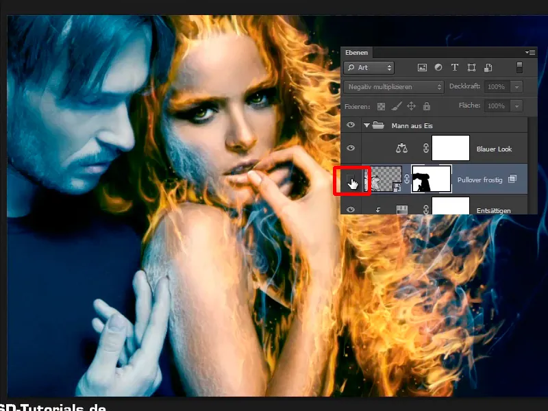 Photoshop-Composing - Feuer und Eis - Teil 09: Der eisige Look des Mannes