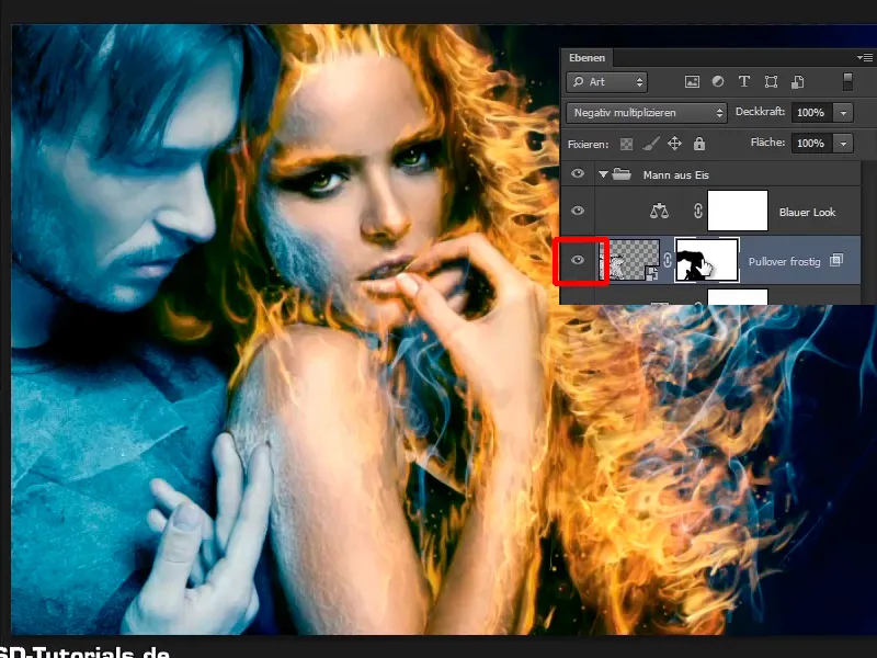 Photoshop-Composing - Feuer und Eis - Teil 09: Der eisige Look des Mannes