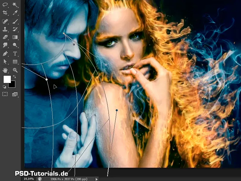 Photoshop-Composing - Feuer und Eis - Teil 09: Der eisige Look des Mannes