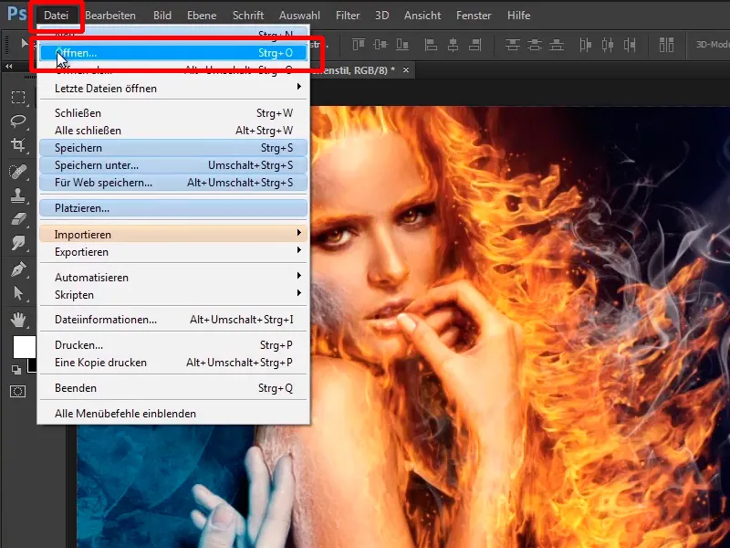 Photoshop-Composing - Feuer und Eis - Teil 10: Weitere Optimierung des frostigen Looks